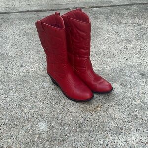 Red cowboy boots